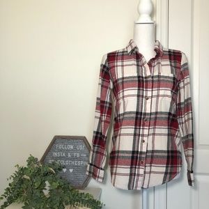 Vans red/white flannel shirt